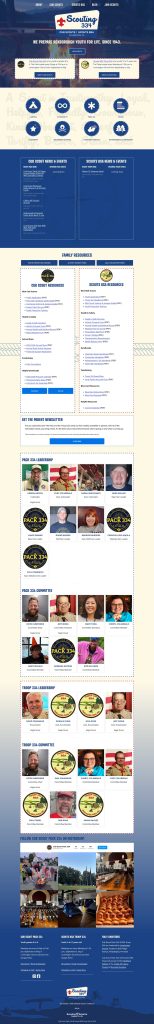 Scouting 334 website, by Adrian Hoppel, WordPress Website Developer